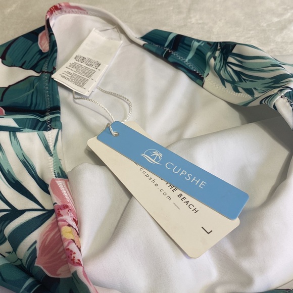 Cupshe Tropical Floral Swimming Bikini Bottom Size L - Picture 5 of 8